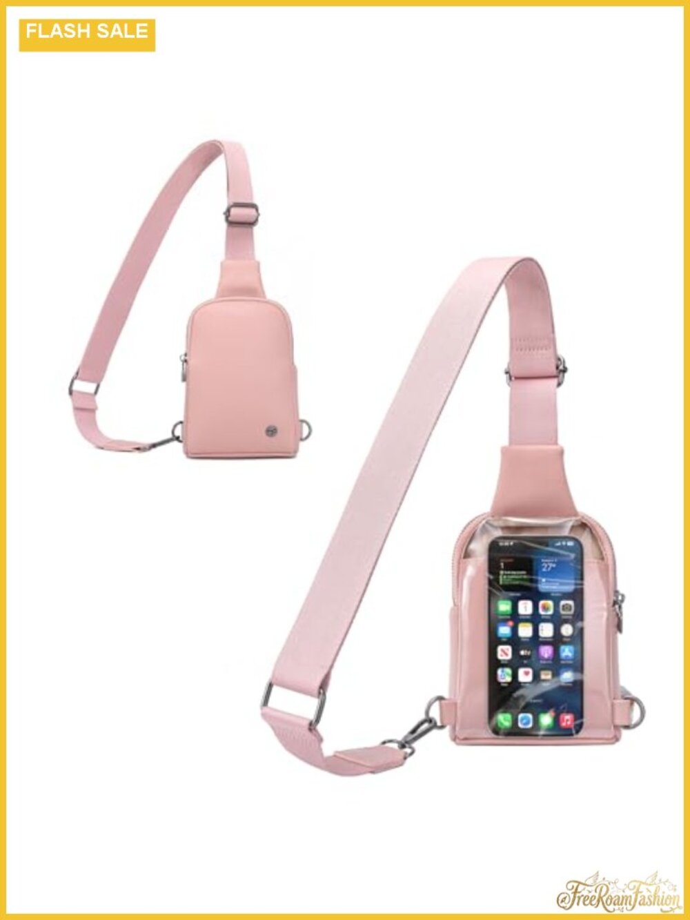 Faux Leather RFID Crossbody Sling Bag Anti Theft Travel Purse